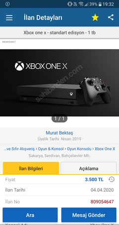 GARANTİLİ XBOX ONE X YORUMA KAPALIDIR