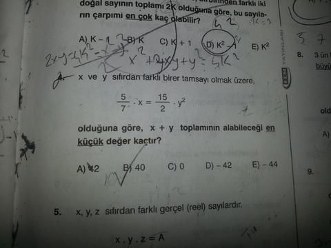Mat1:Temel Kavramlar Sorular -ISC-