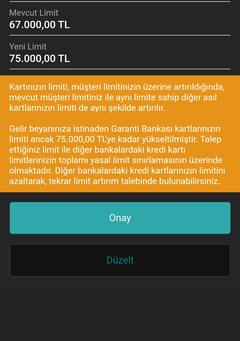 Garanti Bankası Kredi Kartı Limiti