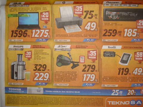 26 Kasım Teknosa Turuncu indirim (Katalog eklendi)