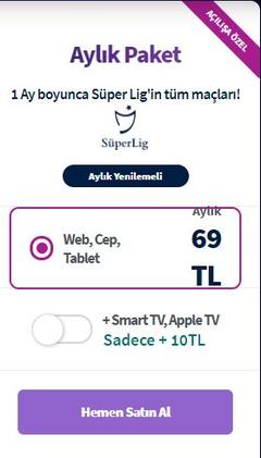 Bein Connect Aylık Paket Hak.