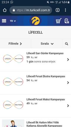 Turkcell'den Lifecell Sarı Günler Tarifesi! 15GB+1000DK+100SMS 65 TL!