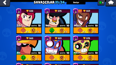 SATILIK BRAWL STARS 19.000 KUPA 35 FULL HERO