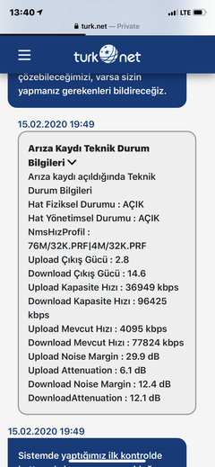 Turknet internetim sürekli kopuyor