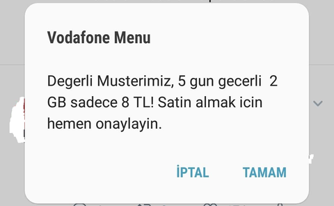 Vodafone Menu ( Lanet Şey )