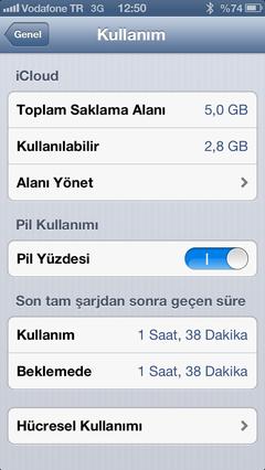  •••iPhone 5 sarj durumlariniz•••