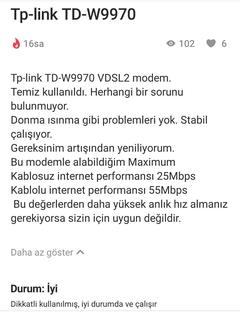  TTNET VDSL MODEM TP LİNK TD-W9970