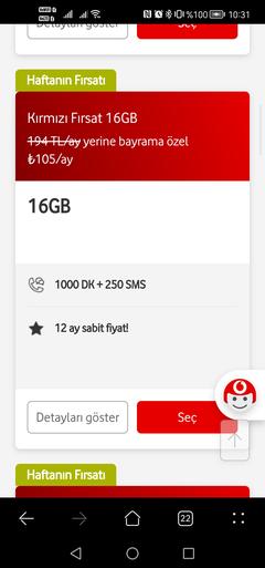 Vodafone bayram özel tarifeler