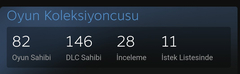 KALİTELİ 82 OYUNLU 47 LEVEL STEAM HESABI 3 BİN TL DEĞERİNDE