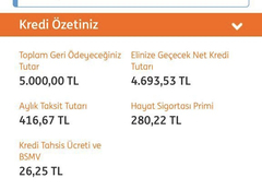 ING Bank 5000 TL 12 Ay Faizsiz Kredi