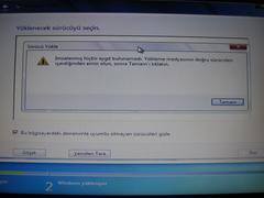  Windows 7 kurulum problemi (imzalanmış hiçbir aygıt bulunamadı)