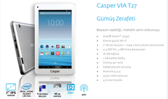  Casper T27 Beyaz kapalı kutu jelatini açılmamış!! 200TL