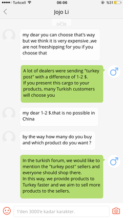 Turkey Post ve Turkey Post Kullanan Satıcılar Listesi (Aliexpress)