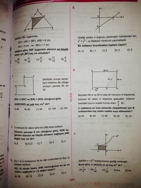 karekök mat2 den türev sorularım