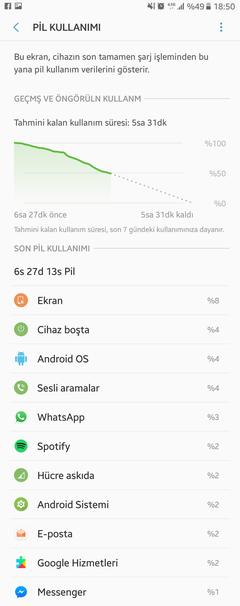 Aşırı pil kullanımı farkı, Note5