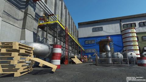 'Endüstriyel Fabrika' ilk ciddi 3ds max çalışmam