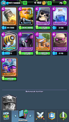 SATILIK LWL 10 Clash Royale  3.500 Kupa( Bol  Efsanevili Güncellendi) 08.03.2017