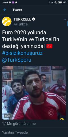 Turkcell in attığı twitte ın yorumuna Vodafone un tweet'i :)