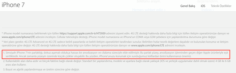 Simsiyah (JetBlack) iPhone-7 için Apple'dan Çizilme Uyarısı