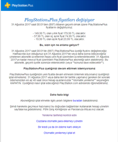 Playstation Plus Fiyatları Artıyor Eski 19,99/57,99/149,99 Yeni 23,99/74,99/179,99