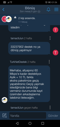 Türknet arttırdık diyor ama aynı hız