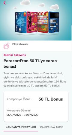 DenizBank ParaCard'tan 50 TL'ye varan Bonus