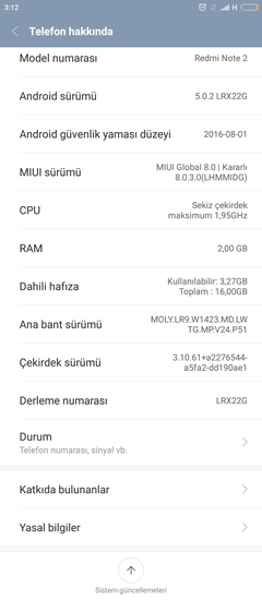  Xiaomi Redmi Note 2 / Prime ✦ Anakonu ✦ Kullanıcılar Kulübü ✦