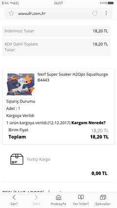 NERF Su tabancasi - D&R icerir