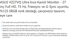 ASUS VZ27VQ kullanan var mı?