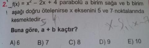 Karekök LYS Parabol sorular