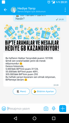 Bip Hediye Avı!