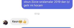 Acil yazarından SIralama yorumu