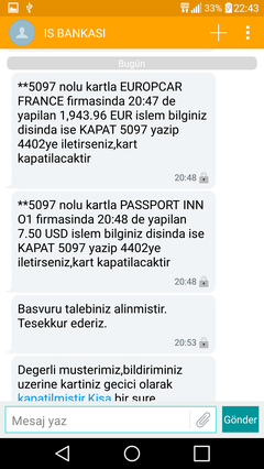  İş Bankası Kredi Kartından İzinsiz İşlem