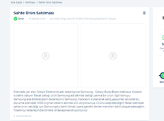 Morhipo Sahte Samsung Ürünü Satılması
