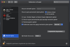 macbook açılırken bana şifre sormasını  istemiyorum