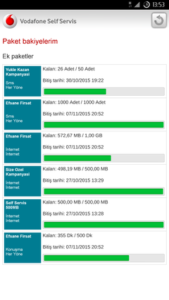  Vodafone 500 + 500 mb hediye