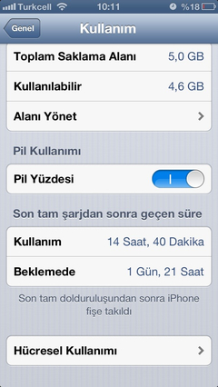  •••iPhone 5 sarj durumlariniz•••