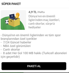 Turkcell Goller Cepte Maç Seçimi