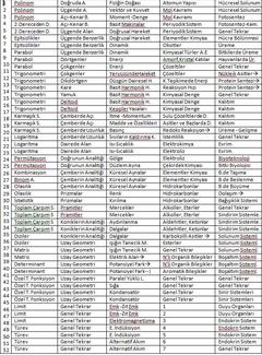  LYS ÇALIŞMA PROGRAMI