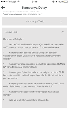 Garanti Bonus Genç Ulaşımda %10 Bonus (maks. 30₺)