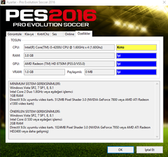  PES 2016 DONMA SORUNU SETTİNGS CPU KÖTÜ