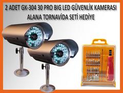  2 Adet Renica 30 Big Led Güvenlik Kamerası Alana Tornavida Seti HEDİYE