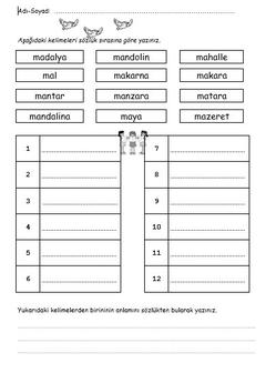 İLKOKULLAR İÇİN ETKİNLİK TEST VE UYGULAMALAR