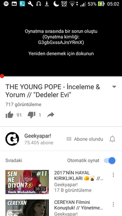  VİDEO ÇEKEMİYORUM, İZLEYEMİYORUM