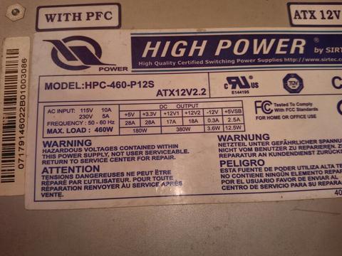 HighPower 400w - 460w- 500w- xigmatek 500w Psular.