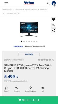 Samsung, kavisi bir adım daha öteye taşıdığı 240 Hz Odyssey G7 monitörlerini piyasaya sürdü