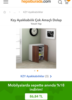 90X70 CM AYAKKABILIK ÇOK AMAÇLI DOLAP FIRSATI 99 TL