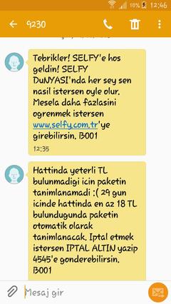 TurkTelekom' dan Yeni "Selfy altın paket ( 750dk -5000sms-4gb internet :18TL )