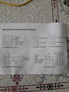 Oto merkezi kilit kumanda şeması 