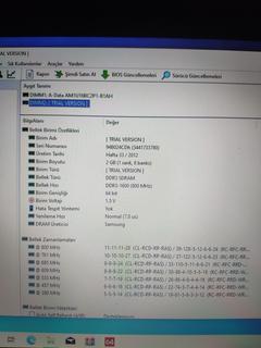 Laptopun ikinci slotuna RAM taktım. RAM görünüyor ama kullanılabilir RAM miktarı hala düşük.